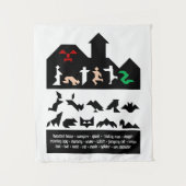 18 Halloween Tangram Afbeeldingen Wandkleed (Voorkant)