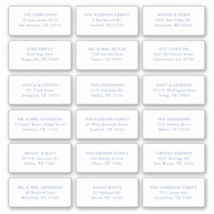 18 Iets Blauw Bruiloft Ontvanger Naam Adres Sticker