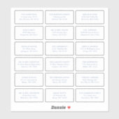 18 Iets Blauw Bruiloft Ontvanger Naam Adres Sticker (Vel)