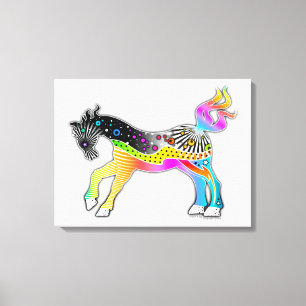 18-inch X24-inch CANVAS-AFDRUKKING - Pop Art HORSE Canvas Afdruk