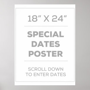 18-inch x 24-inch speciale datums Poster