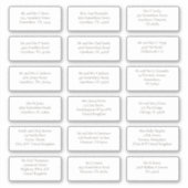 18 Individuele bruiloft Gast Naam Adressen Serif Sticker (Voorkant)