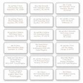 18 individuele bruiloft gast naam adressen sticker (Voorkant)