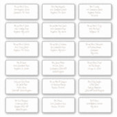 18 Individuele gastnaam Adressen Modern Brown Sticker (Voorkant)