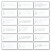 18 Individuele naam Adres Bruiloft Gast Floral Sticker (Voorkant)