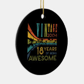 18 jaar  2004 18e verjaardag keramisch ornament (Rechts)