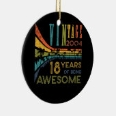 18 jaar  2004 18e verjaardag keramisch ornament (Rechts)