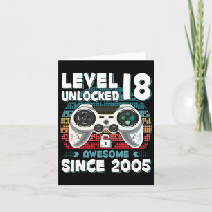 18 jaar Bday Son Boy Funny Gamer 18e 18 jaar oude Kaart