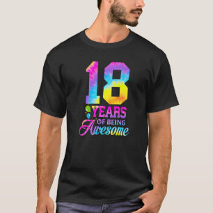 18 jaar Geweldige stropdas kleurstof 18e verjaarda T-shirt