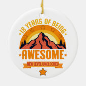 18 jaar Geweldige - verjaardag Keramisch Ornament (Achterkant)