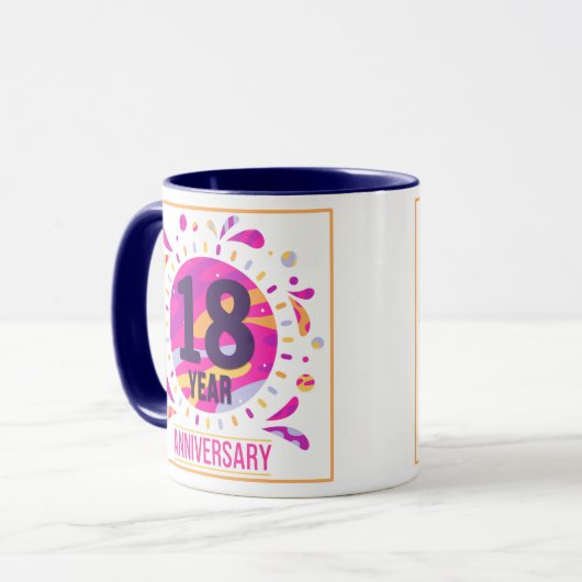 18 jaar Jubileum Koffie-Mok Mok (Voorkant links)