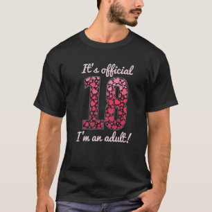 18 jaar meisje van 18e verjaardag t-shirt