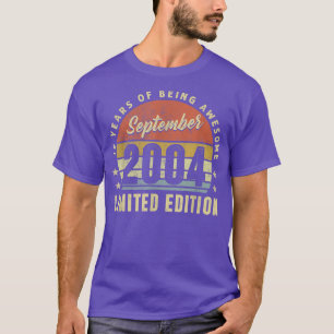 18 jaar oud cadeau Geweldige sinds september 2004  T-shirt