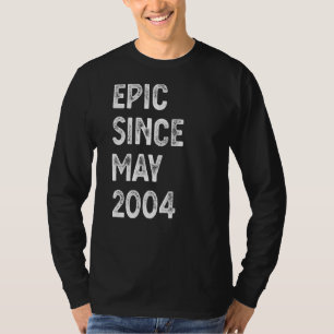 18 jaar oud epic sinds mei 2004 18e verjaardag t-shirt