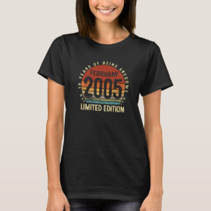 18 jaar oud februari 2005 18e verjaardag 1 t-shirt