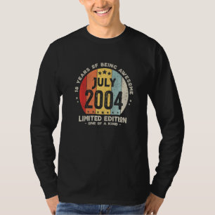 18 jaar Oud juli 2004 18e verjaardag 1 T-shirt