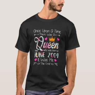 18 jaar oud meisjes 18e verjaardag koningin juni 2 t-shirt