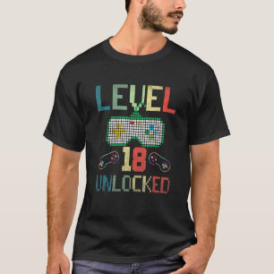 18 jaar oud niveau 18 18e verjaardag jongen G T-shirt