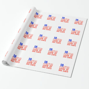 18 jaar Oud verjaardagsdesign Cadeaupapier