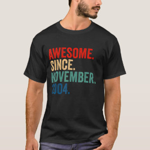 18 jaar oude 18e verjaardag Geweldige sinds novemb T-shirt