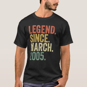 18 jaar oude 18e verjaardag Legende sinds maart 20 T-shirt