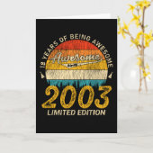 18 jaar oude dag 2003 Geweldige sinds 18 september Kaart (Gele Bloem)