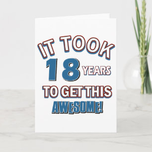 18 jaar oude design kaart