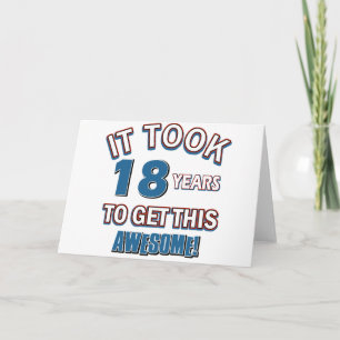 18 jaar oude design kaart