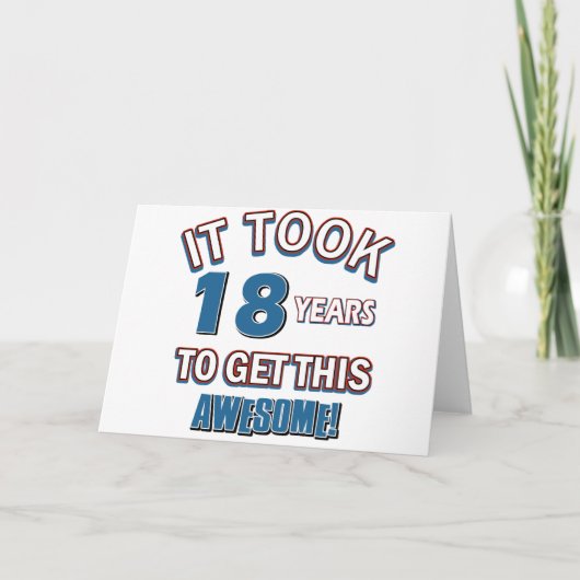 18 jaar oude design kaart (Voorkant)