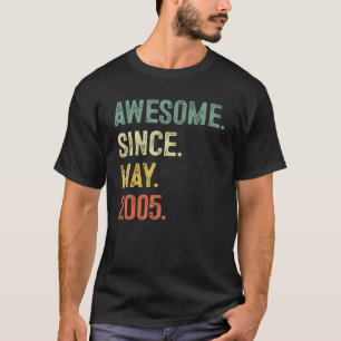 18 jaar oude geschenken Geweldige sinds mei 2005 1 T-shirt