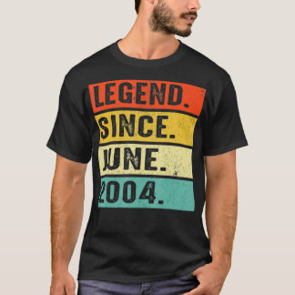 18 jaar oude legend sinds juni 2004 18e verjaardag t-shirt