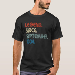18 jaar oude legend sinds september 2004 18e herfs t-shirt