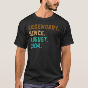 18 jaar oude leggende sinds augustus 2004 18e gebo t-shirt