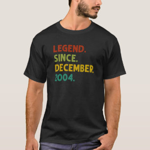 18 jaar oude leggende sinds december 2004 18e gebo t-shirt