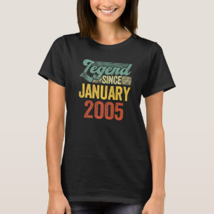 18 jaar oude leggende sinds januari 2005 18e geboo t-shirt