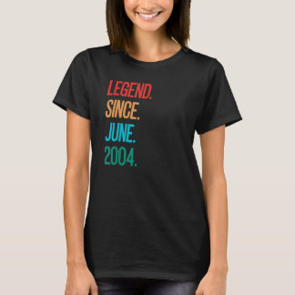 18 jaar oude leggende sinds juni 2004 18e verjaard t-shirt