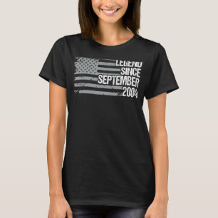 18 jaar oude leggende sinds september 2004 18e geb t-shirt