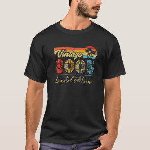 18 jaar oude Vintage 2005 18e verjaardag T-shirt