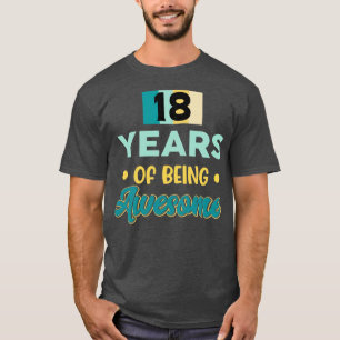 18 jaar verjaardag vintage verjaardag voor verjaar t-shirt