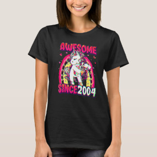 18-jarige eenhoorn flossende 18e verjaardag meisje t-shirt