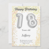 18-jarige Happy Birthday-kaart (Voorkant)