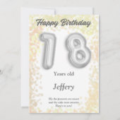 18-jarige Happy Birthday-kaart (Achterkant)