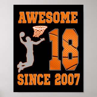 18-jarige verjaardag Jongen Geweldig sinds 2007 Sk Poster