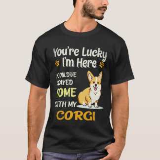 18 Je bent een geluksvogel Corgi T-shirt