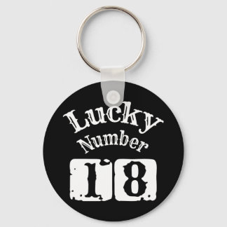 18 - Lucky Number 18 Luck Sleutelhanger