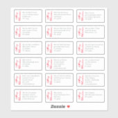 18 Naam ontvanger Adres Merry Christmas Script Sticker (Vel)