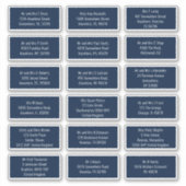 18 Naam van de individuele ontvanger Adres Navy Wh Sticker (Voorkant)