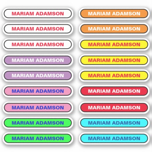 18 naamlabeltjes - school student stickers (Voorkant)