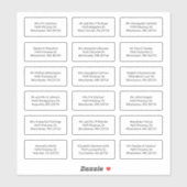 18 Nom du récipiendaire Étiquettes de adresse d'ex (Feuille)