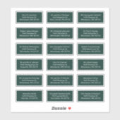 18 Nom du récipiendaire Mariage Étiquettes de adre (Feuille)